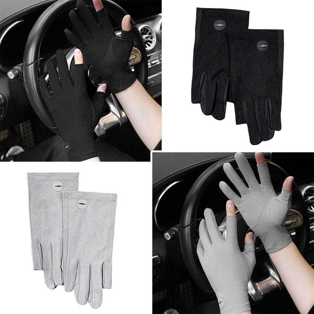 Elastic Sun Protection Gloves Thin Cycling Driving Gloves Summer Sunscreen Gloves Sports
