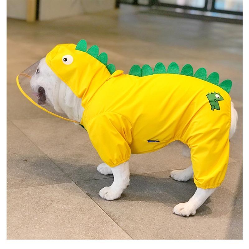 Водонепроницаемый дождевик для домашней собаки, Одежда динозавра, Четырехугольный пончо, Jarre Aero Bull, Мопс Корги и Сиба-ину