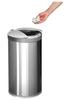 Ottostyle.jp Тонкое, автоматическое открытие и закрытие мусорное ведро с датчиком, электрический датчик движения, боковое открытие, выдвижное открытие, нержавеющая сталь, круглое, Batt