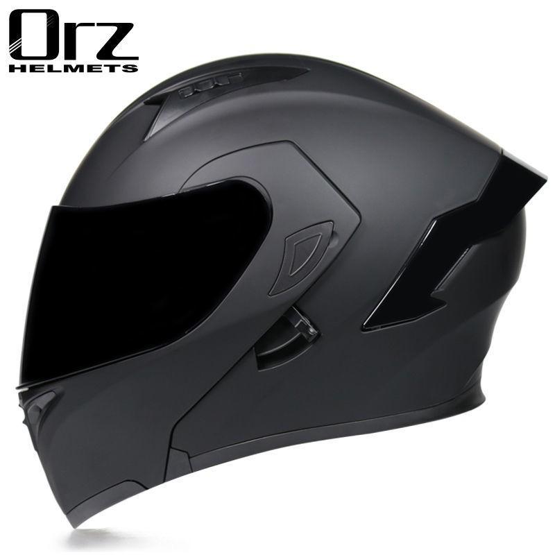 Full Face Motorcycle Helmet With Flip-Up Visor Men Women ABS Safety All-Season Riding Gear