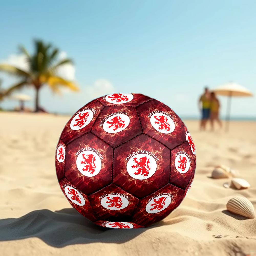 Middlesbrough Size 5 Football High Elastic Soccer Ball For Outdoor Competition Daily Training Play