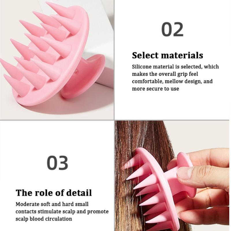 Силиконовая массажная расческа для головы, расческа для мытья волос, щетка для шампуня, портативная массажная щетка для чистки волос, расческа для душа, уход за волосами
