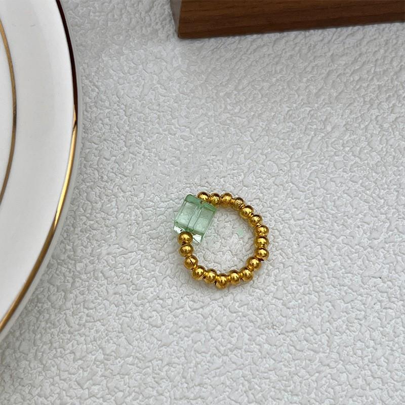 Кольцо с жемчугом, эластичное, женское, литературное, для ношения в несколько рядов, на указательный палец, высококачественное, ручной работы, ювелирное изделие