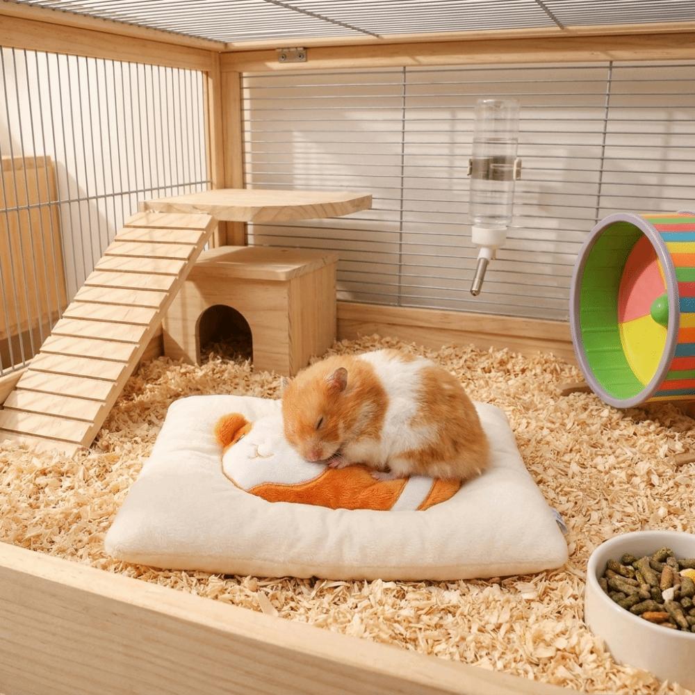 Warm Guinea Pig Plush Cushion Thickened Soft Bunny Warm Bed Pad Small Animal Sleeping Mat  Sleeping