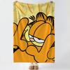 YELLOW CAT Garfield Throw Soft Coral Fleece Blanket 310gsm Fluffy Warm Throw for Sofa Bed Couch Bedroom Decor