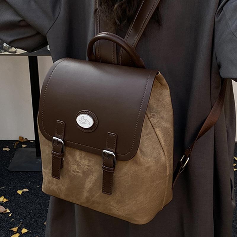 Модный городской рюкзак в стиле ретро большой вместимости для женщин, новинка осени, рюкзак для учебы в колледже