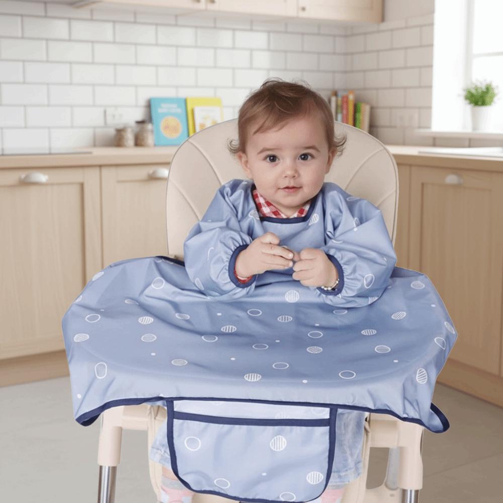 Anti-Dirty Feeding Bib Waterproof Long Sleeves Bib Easy Clean Coverall Baby Bib  Restaurant