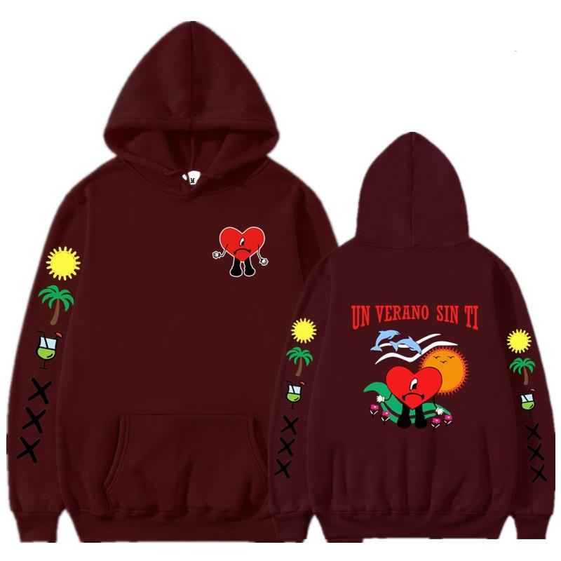 Un Verano Sin Ti Bad Bunny Inspired Hoodie Mens Cotton Blend Oversized Streetwear Sweatshirt Winter Casual Pullover
