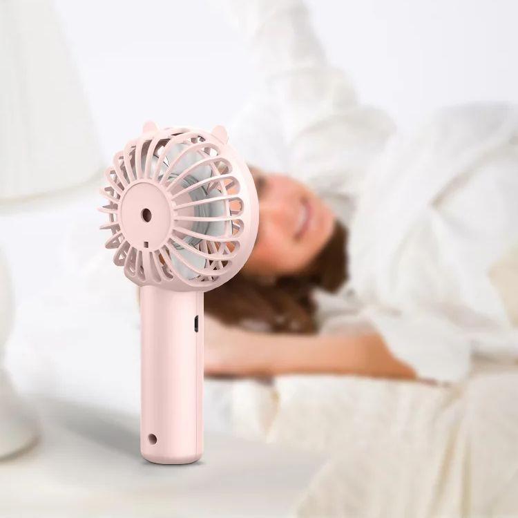 Простой Портативный Мини-Вентилятор Милый Мультяшный Дизайн Кошки Ручной Охлаждающий Вентилятор для Лета, для Использования на Открытом Воздухе, при Альпинизме, Ходьбе, Кемпинге