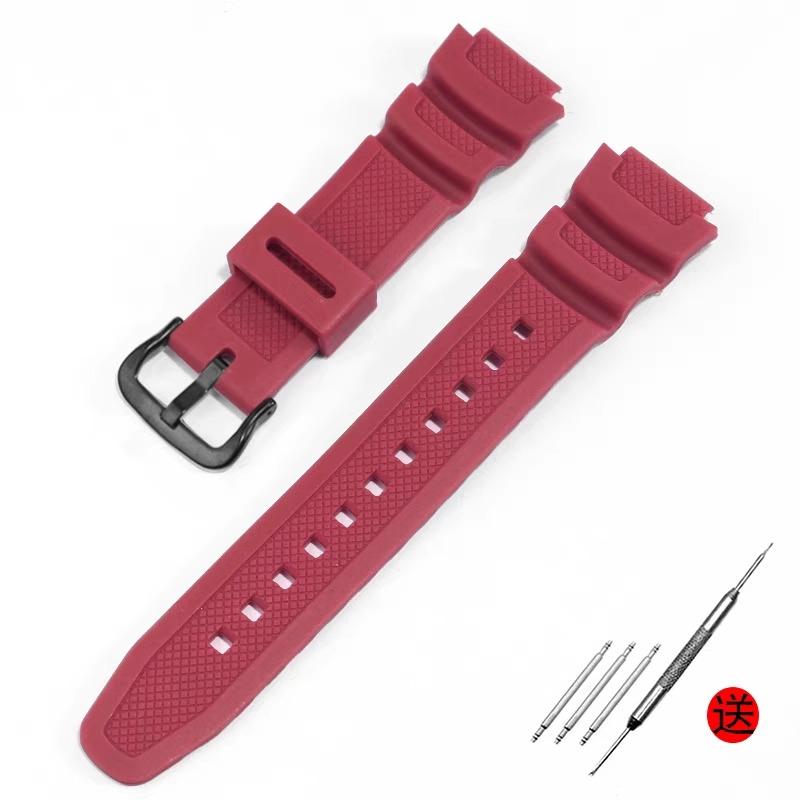 Аксессуары для ремешка часов подходят для Casio Watch W-218h / F-108 AE1200 / 1000 / 1300 смола силикон ремешок для часов 18 мм
