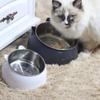 200ML Cat Dog Bowl Raised Non Slip Puppy Base Cat Food Drinking Water Feeder Tilt Safeguard Neck Pet Bowl Pets Supplies