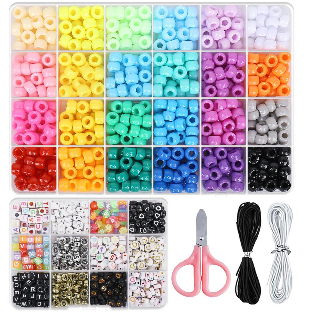 Набор бусин для рукоделия с ассорти акриловых цветов и бусинами с буквами для аксессуаров ручной работы