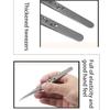 2pcs Stainless Steel Accuracy Curved And Straight Tweezers Set for Gardening and Model Making with Ergonomic Design