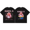Karol G Tropicoqueta Tour 2026 Графические футболки Мужские Женские Мода Y2k Футболки с коротким рукавом Летние Повседневные Свободные Хлопковые Футболки