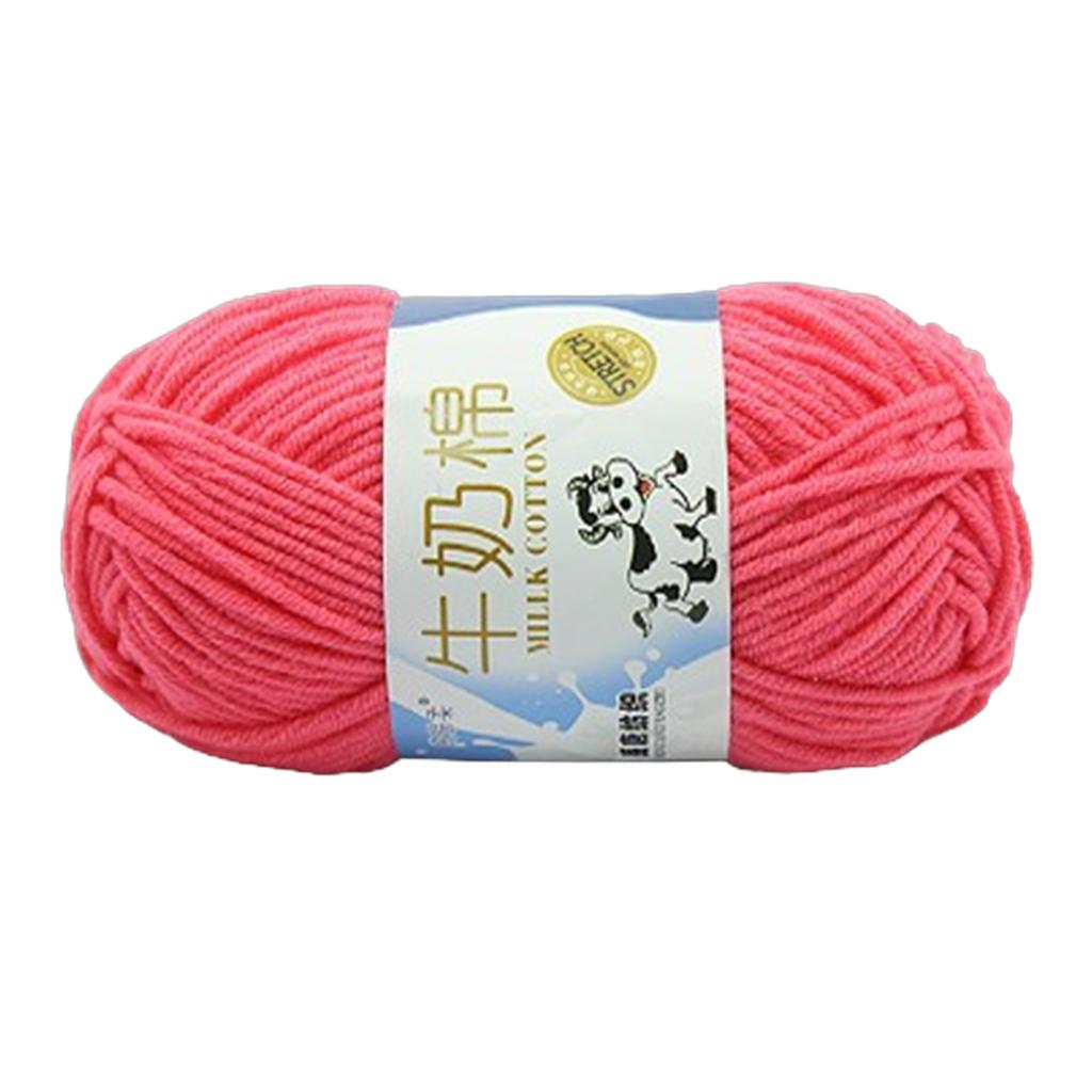 Пряжа для ручного вязания Молочная хлопковая пряжа Мягкая пряжа Разноцветная пряжа для вязания крючком Хлопковые нитки Вязальные принадлежности для детей