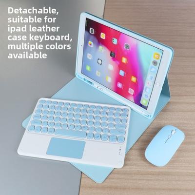 Для iPad 11 кожаный чехол со съемной Bluetooth-клавиатурой сенсорное управление для 10,9 10,2 дюймов планшет мышь
