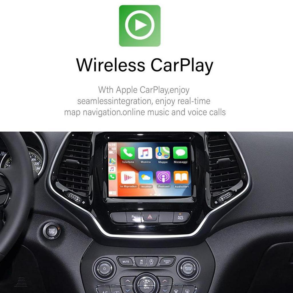 Sinairyu Беспроводной CarPlay Android Auto Mirror Link комплект модернизации совместим с Jeep Liberty 2014-2022