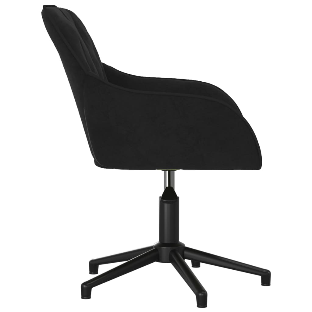 Dining Room Chairs 2 pcs Swivel Black Velvet