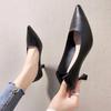 New Black Pointed Toe High Heel Shoes Women Sexy Stiletto Ladies Dress Shoes Simple and Versatile Fashionable Pumps