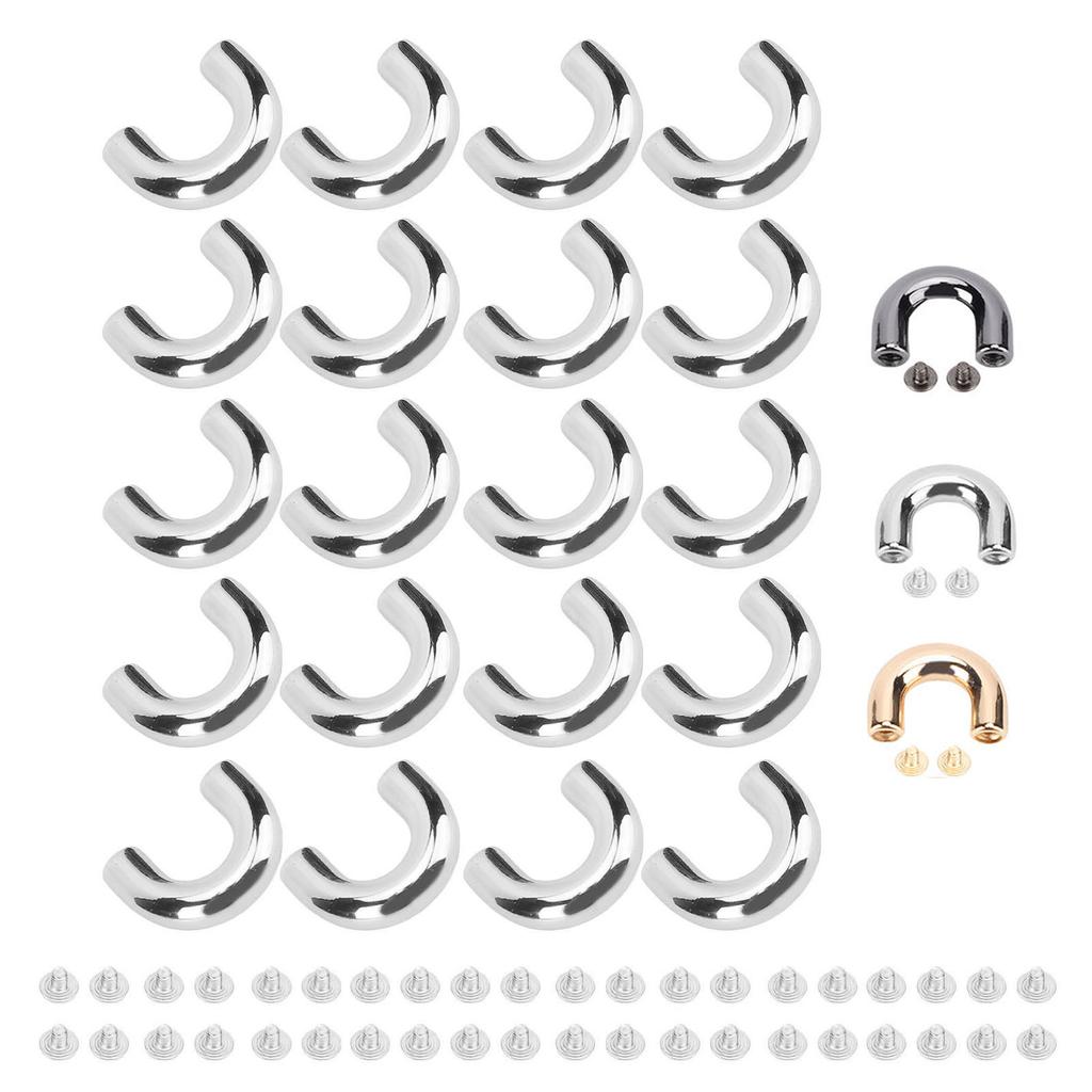 20 комплектов пряжек для арочного моста, U-образные кольца, цепные ремни, соединители из цинкового сплава, железо для сумок C