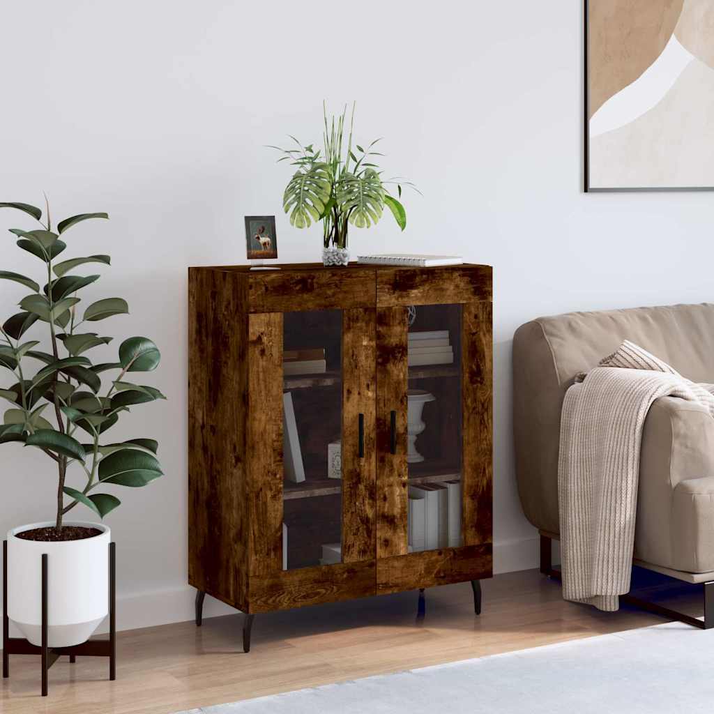 Sideboard Smoked Oak 69.5 x 34 x 90 cm Wood Based Panel