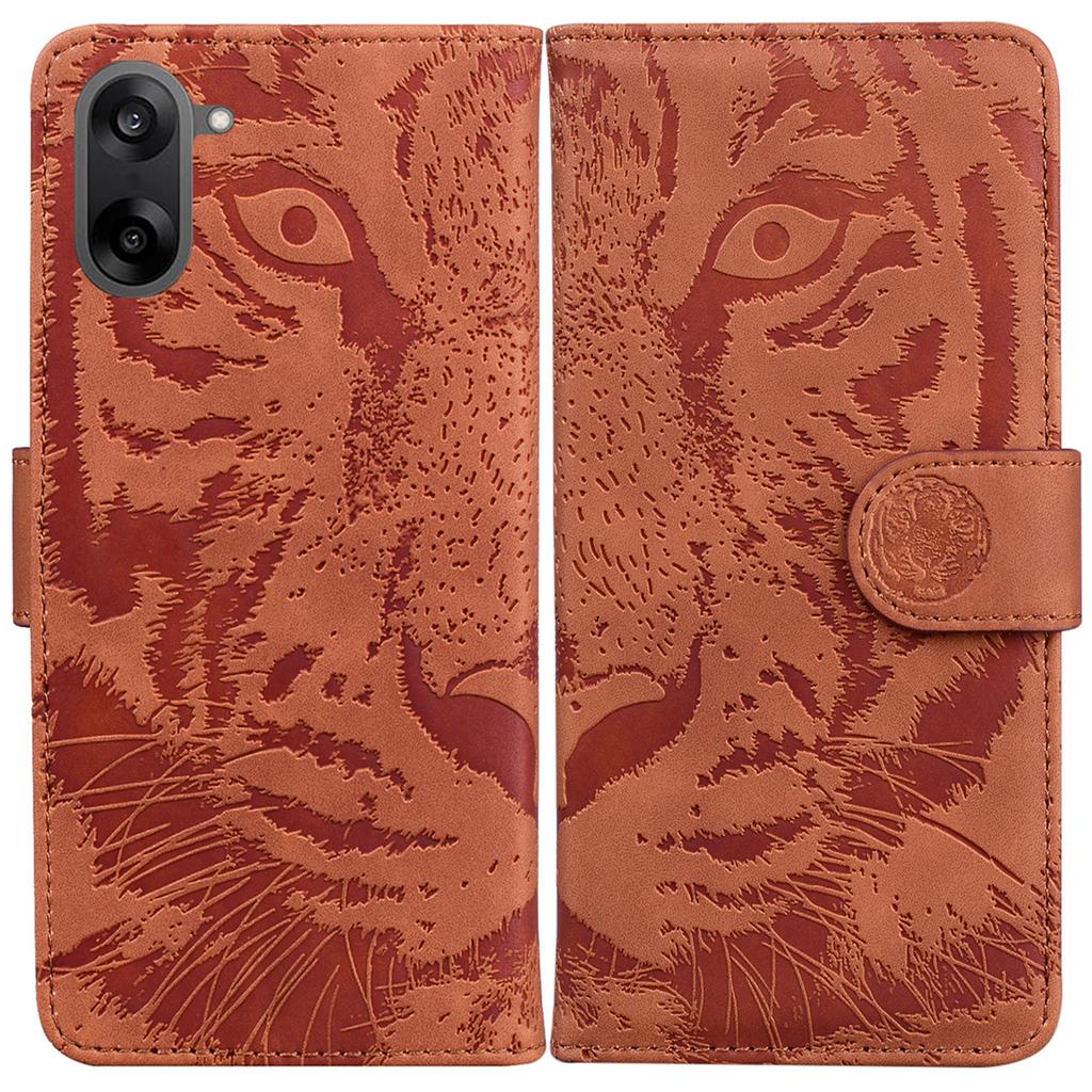 For OnePlus Nord CE5 5G Case Tiger Imprint Leather Wallet Phone Cover