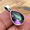 Mystic Topaz Pear Gemstone Pendant, Healing Pendant, Reiki Pendant, Gift For Her, Christmas Gift, 925 Sterling Silver