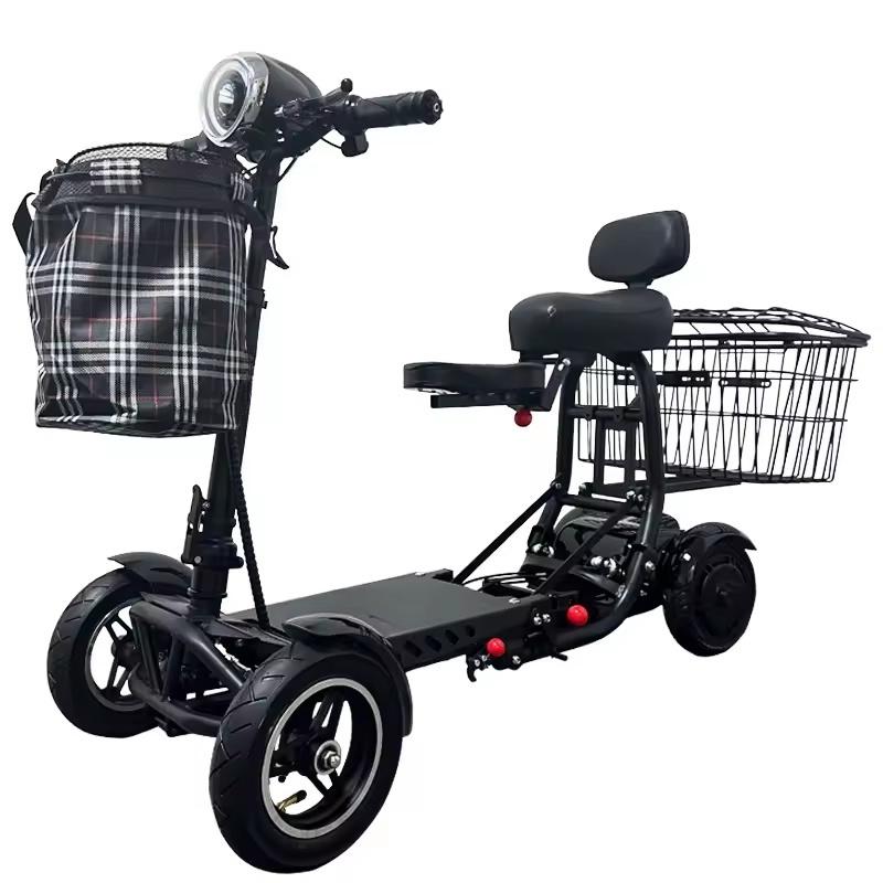 Eu New Escooter Scooter Long Range Mini 4 Wheel Folding Chinese Electric Luggage Electric Mobility Scooter for Seniors Invalids