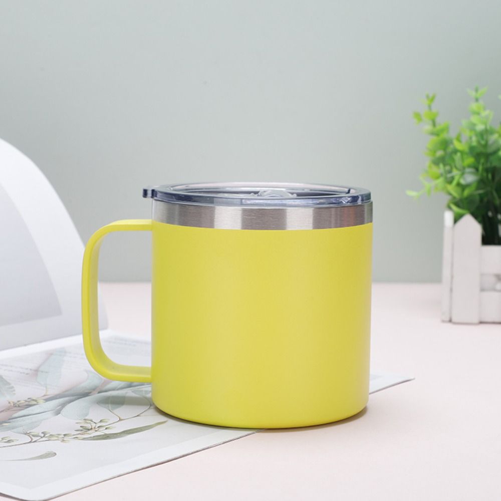 Кружка с двухслойной ручкой 12 унций/14 унций термос чашка практичный подарок кружка для кофе на открытом воздухе спорт