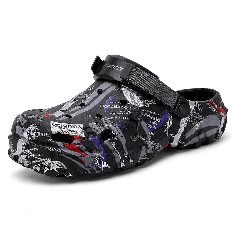 Men's Summer Outer Wear Thick-Soled Non-Slip Toe-Cap Slippers Outdoor Sports Beach Sandals
