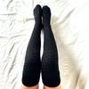 Женские зимние гетры с косами, вязаные, высокие, до бедра, однотонные, с витым узором, длинные, выше колена