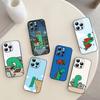 Милый чехол для телефона J-Jogumans с динозавром для iPhone 17, 16, 15, 14, 13, 12, 11 Plus, Pro Max, Другие, Мягкий черный чехол