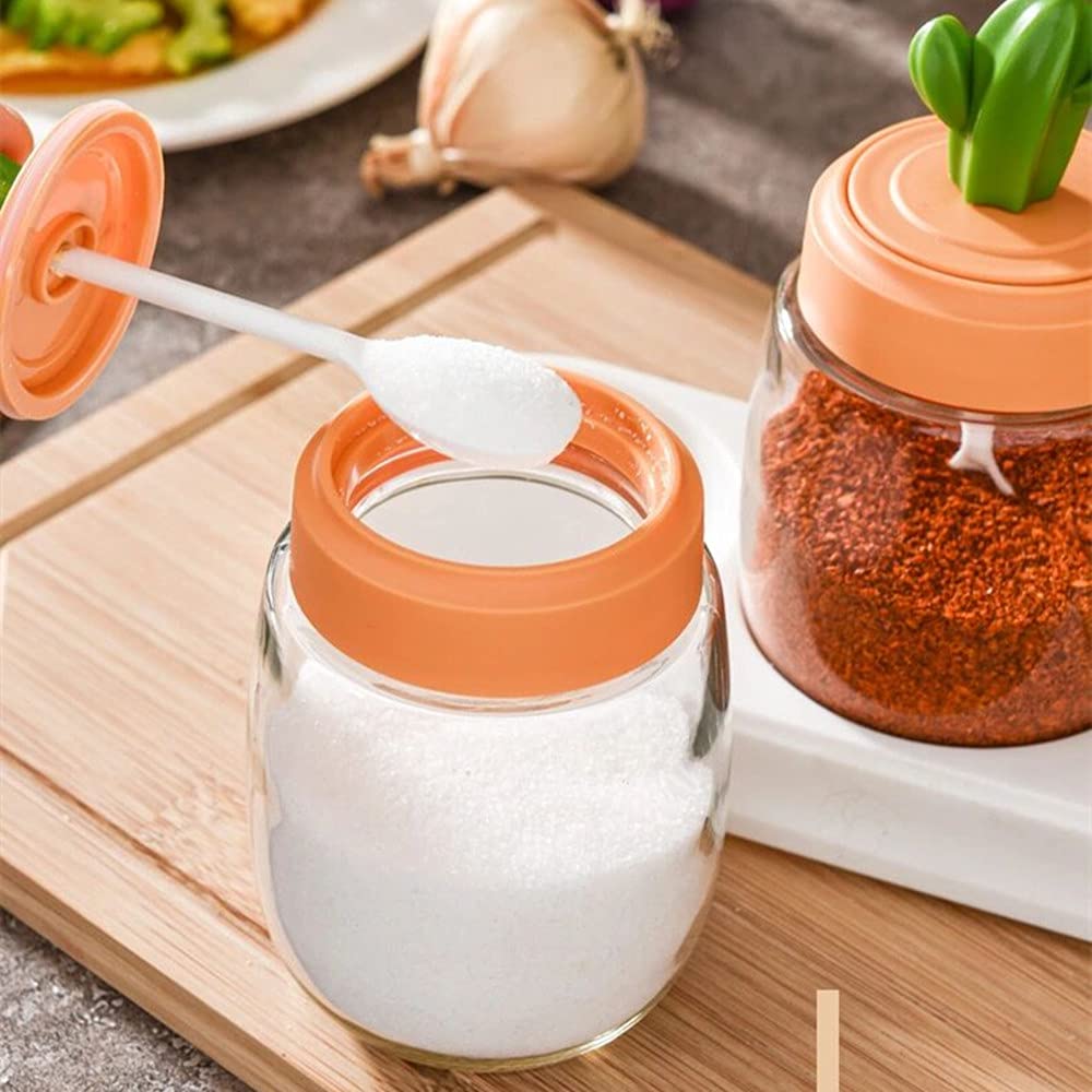 Huiyu Sugar Bowl, Sugar Container, Salt Container, Spice Bottle, Seasoning Container, Set of 4