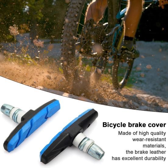 2 пары велосипедных тормозных колодок, легкие, бесшумные, универсальные, для горного и дорожного велосипеда, V-образные тормозные колодки, сменные резиновые колодки, аксессуары для велоспорта