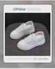 2025 Spring/Summer Women's White Mesh Breathable Lightweight Thick Sole Elevated Soft Leather Lace-Up Casual Shoes