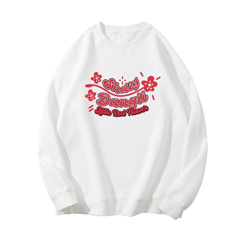 Новый розовый свитшот для девочки с круглым вырезом, свободный, повседневный, маленький пуловер, топ, пальто для женщин