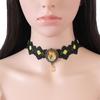 Black Lace Necklace Collar Choker Velvet  Vintage Gothic Chain Pendant
