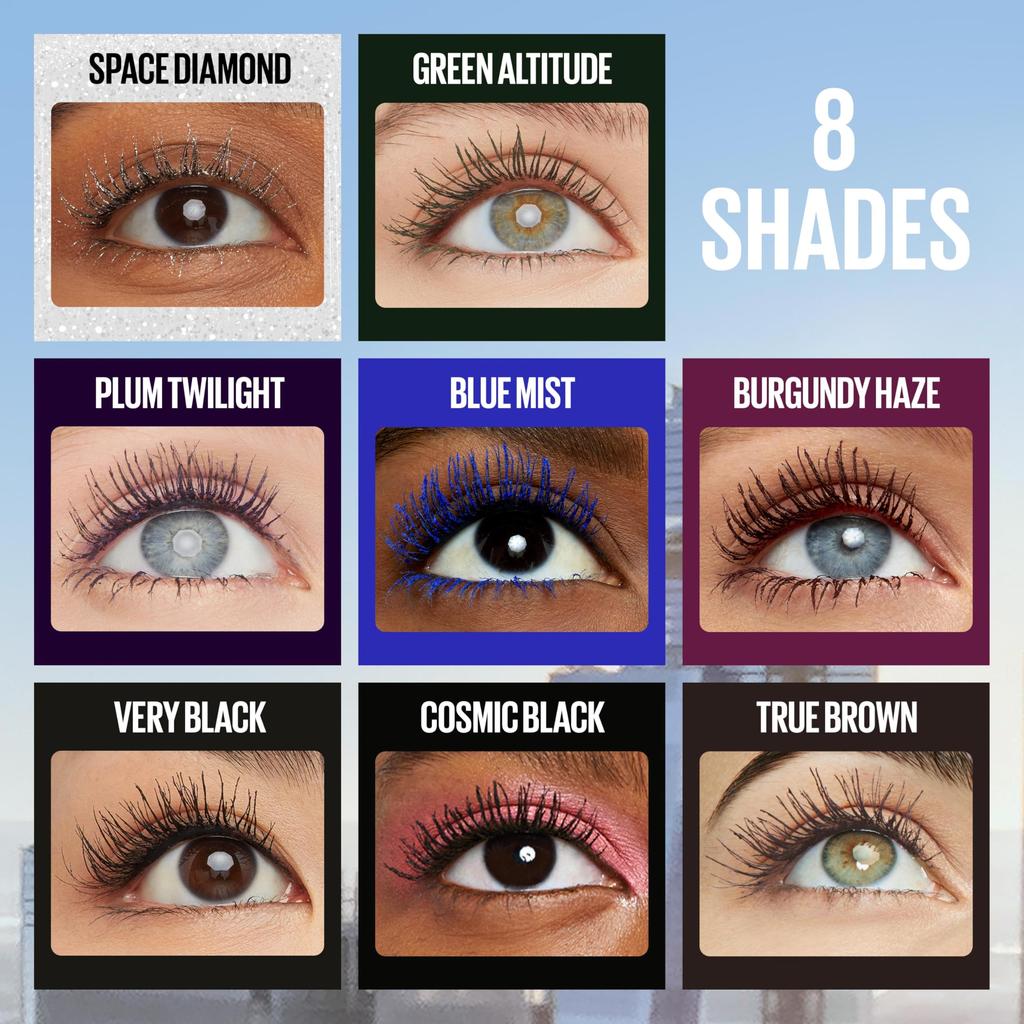 Maybelline Тушь для ресниц Lash Sensational Sky High с блестками Эффект бриллианта Смываемая подводка для глаз 1 шт.