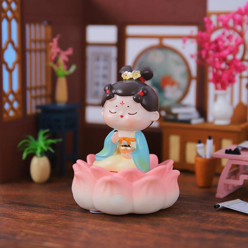 Креативный держатель для телефона в стиле династии Тан: Изысканный орнамент из смолы