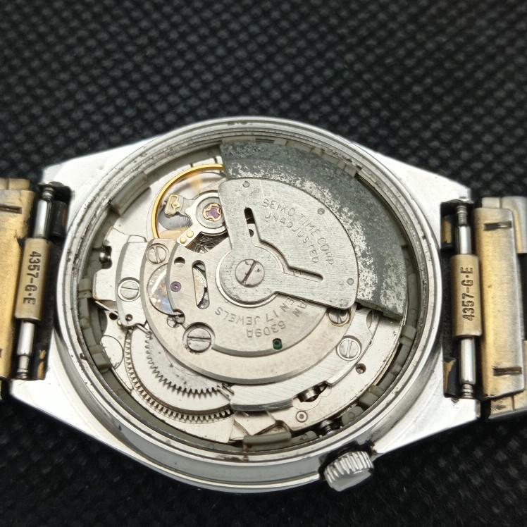 Б/У винтажные часы SEIKO 5 AUTO 6309A JAPAN MENS D/D GREEN 608e-a315958-2