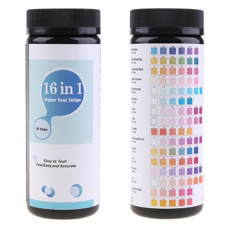 16-in-1 Water Test Strips Water Quality Test Kit Spa Test Strip for Hot Tubs Testing Calcium and Magnesium