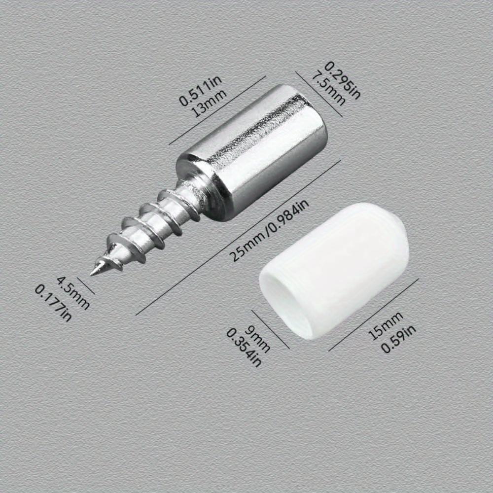 Набор из 50 шт. металлических гвоздей-держателей для полки, противоскользящие втулки и саморезы, прижимной алюминиевый кронштейн для перегородки шкафа, мебельный кронштейн для стекла