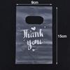 100Pcs Mini Thank You Plastic Gift Bags Wedding Candy Bags Shopping Carrier Bags