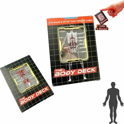 Игральные карты Анатомия человека Колода Тело Смешные Прозрачные Игральные карты Анатомия человека Настольная Игра Магическая Игра для Вечеринки