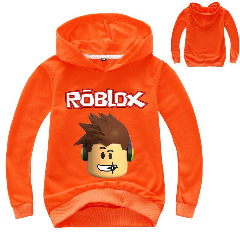 Roblox Cartoon Childrens Print Hoodie Sweater Long Sleeve Fashion Tops Pullover