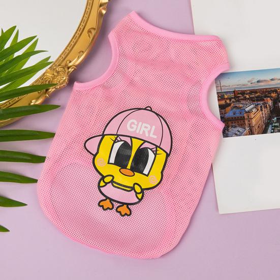 Жилет для домашних животных, износостойкий полиэстер, ультратонкий жилет без рукавов с солнцезащитным кремом и принтом для домашних животных