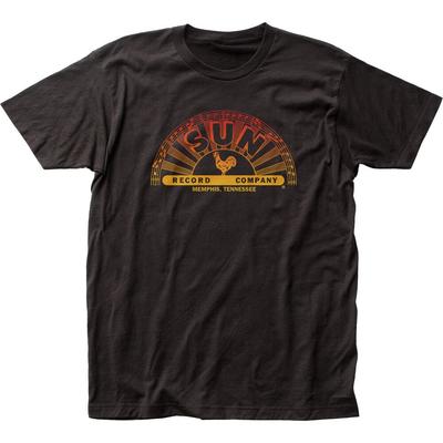 Мужская футболка с градиентным логотипом Sun Records, классическая футболка рок-н-ролл группы, новая черная