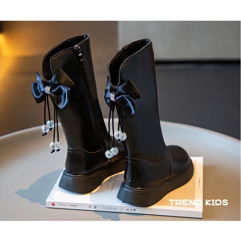 Retro Fashion Girls Short Boots New Velvet Winter Princess Shoes British Style Children's Boots