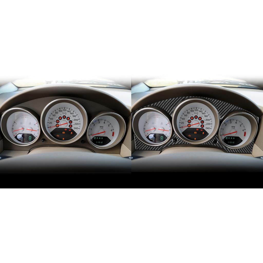 Для Dodge Caliber 2007-2008 Панель приборной панели спидометра из углеродного волокна Накладка Декоративные наклейки Аксессуары для интерьера автомобиля