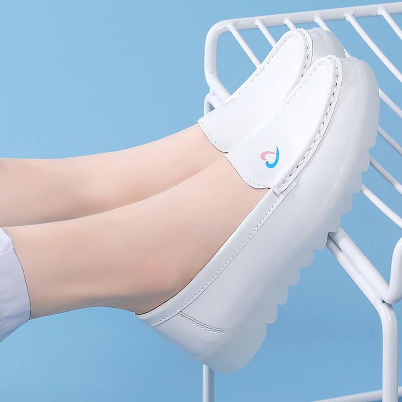 Туфли медсестры Женская обувь на высокой мягкой подошве Белая медицинская обувь Воздушная подушка Нескользящая Удобная Толстая подошва